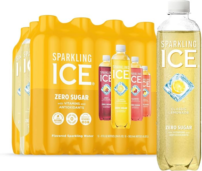 Sparkling Ice Lemonade Variety Pack, Zero Sugar Sparkling Water, with Vitamins and Antioxidants, ... | Amazon (US)