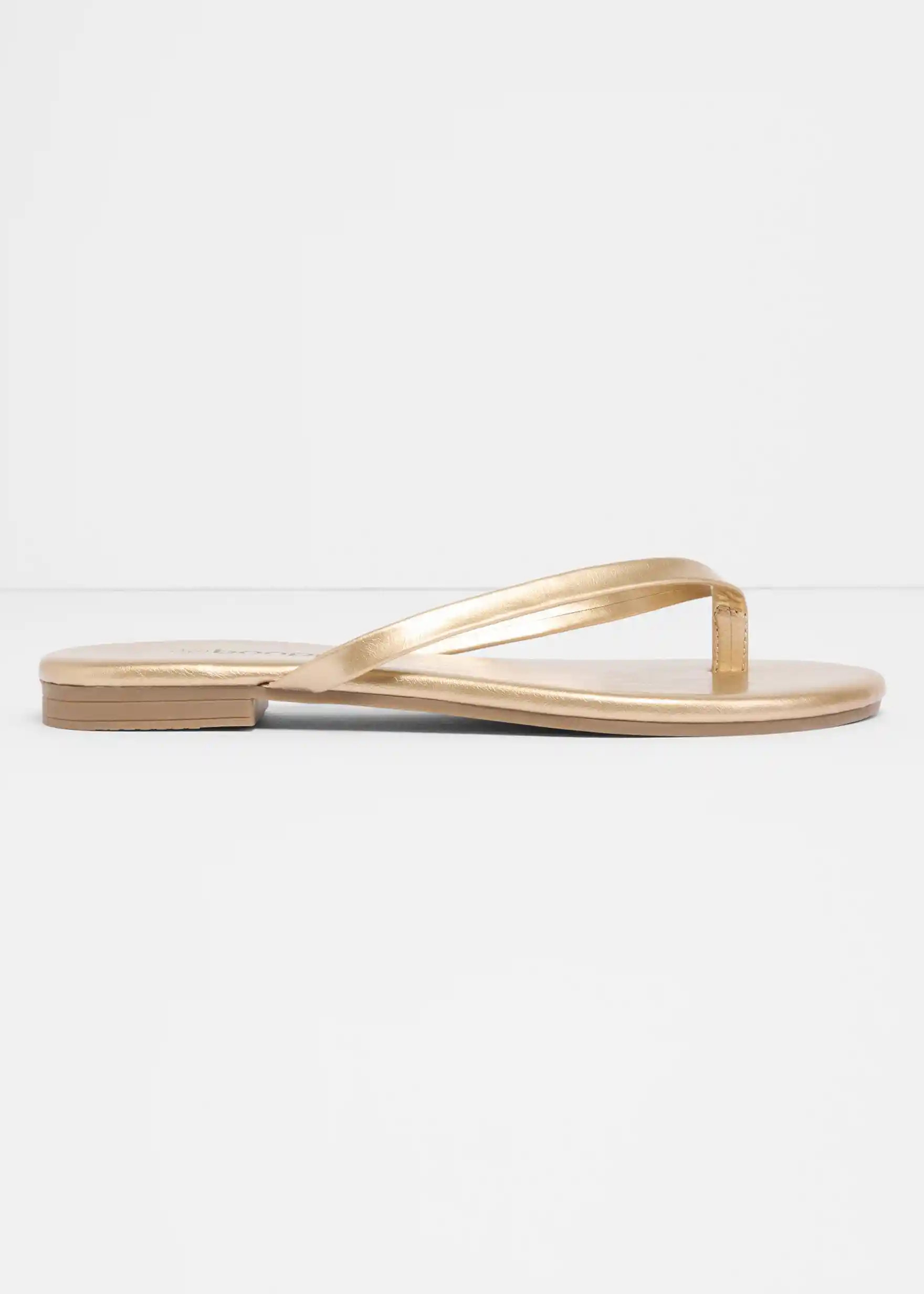 Zehenstegpantoletten in Metallic-Optik | Bonprix DE