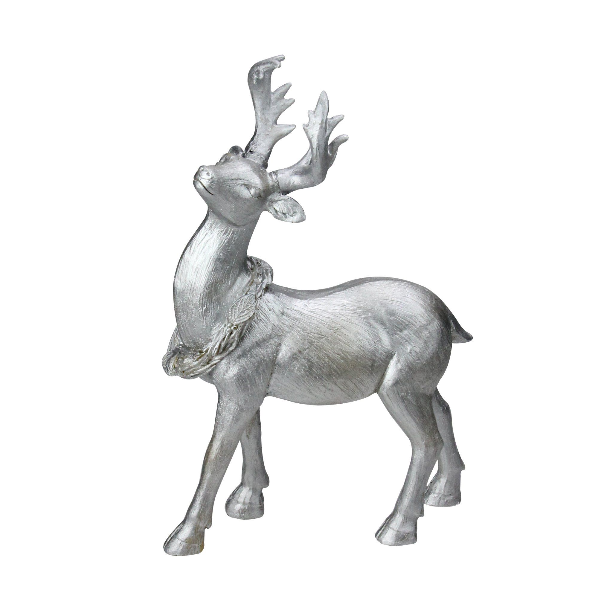 10.5" Elegant Silver Christmas Table Top Reindeer Figure | Walmart (US)