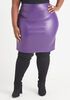 Faux Stretch Leather Skirt | Ashley Stewart