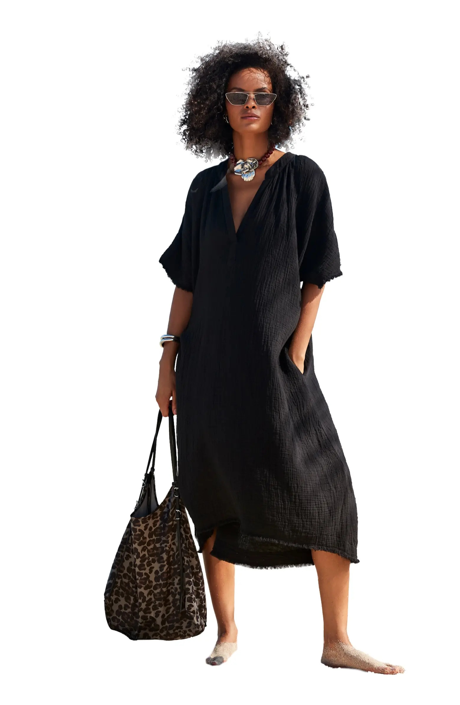 Gauze High-Low Sun Dress Cover Up | Nordstrom