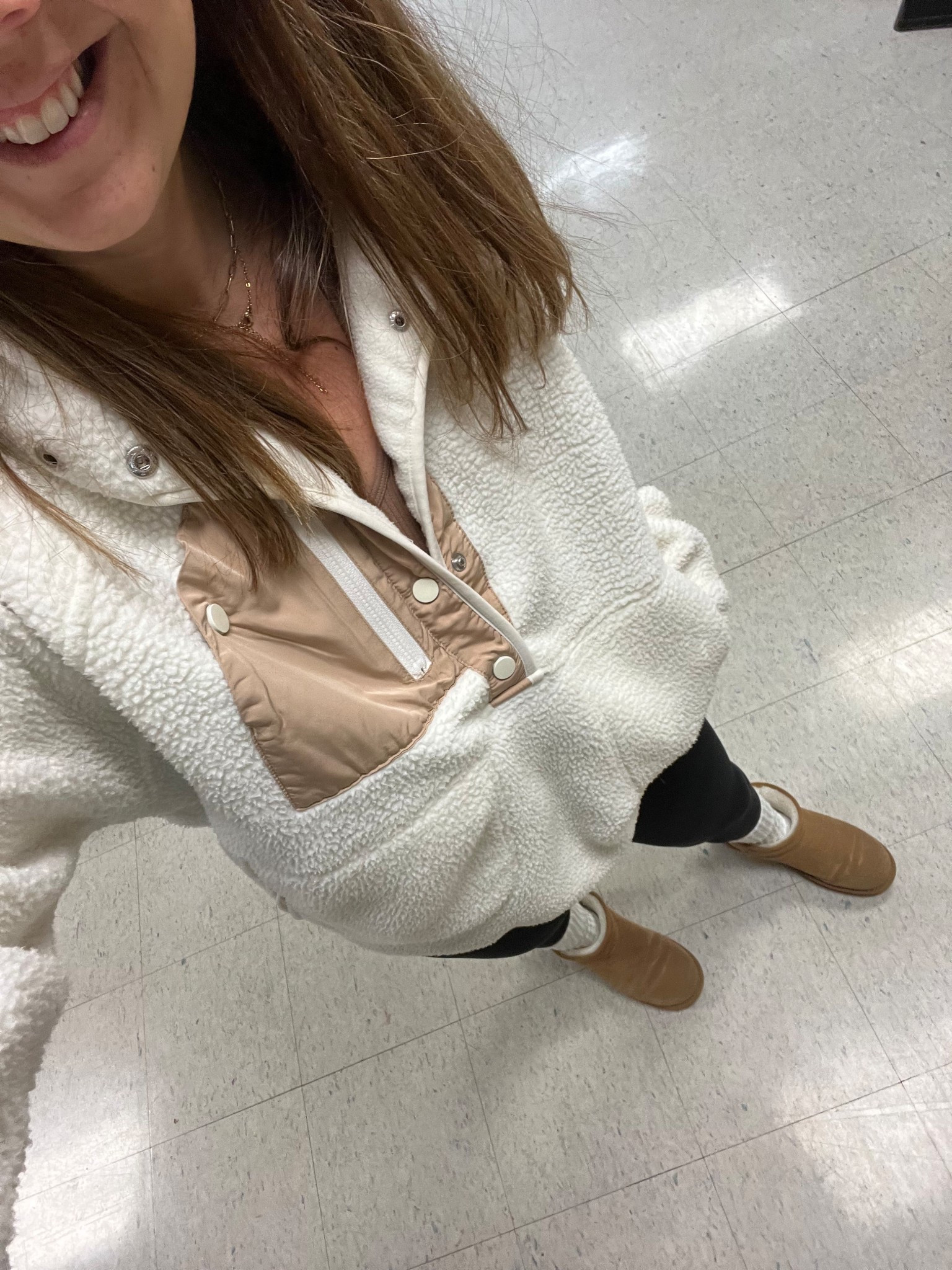 first snow of the season but cozy warm in this Amazon dupe 🙌🏻 ❄️ 

#LTKFindsUnder50 #LTKActive