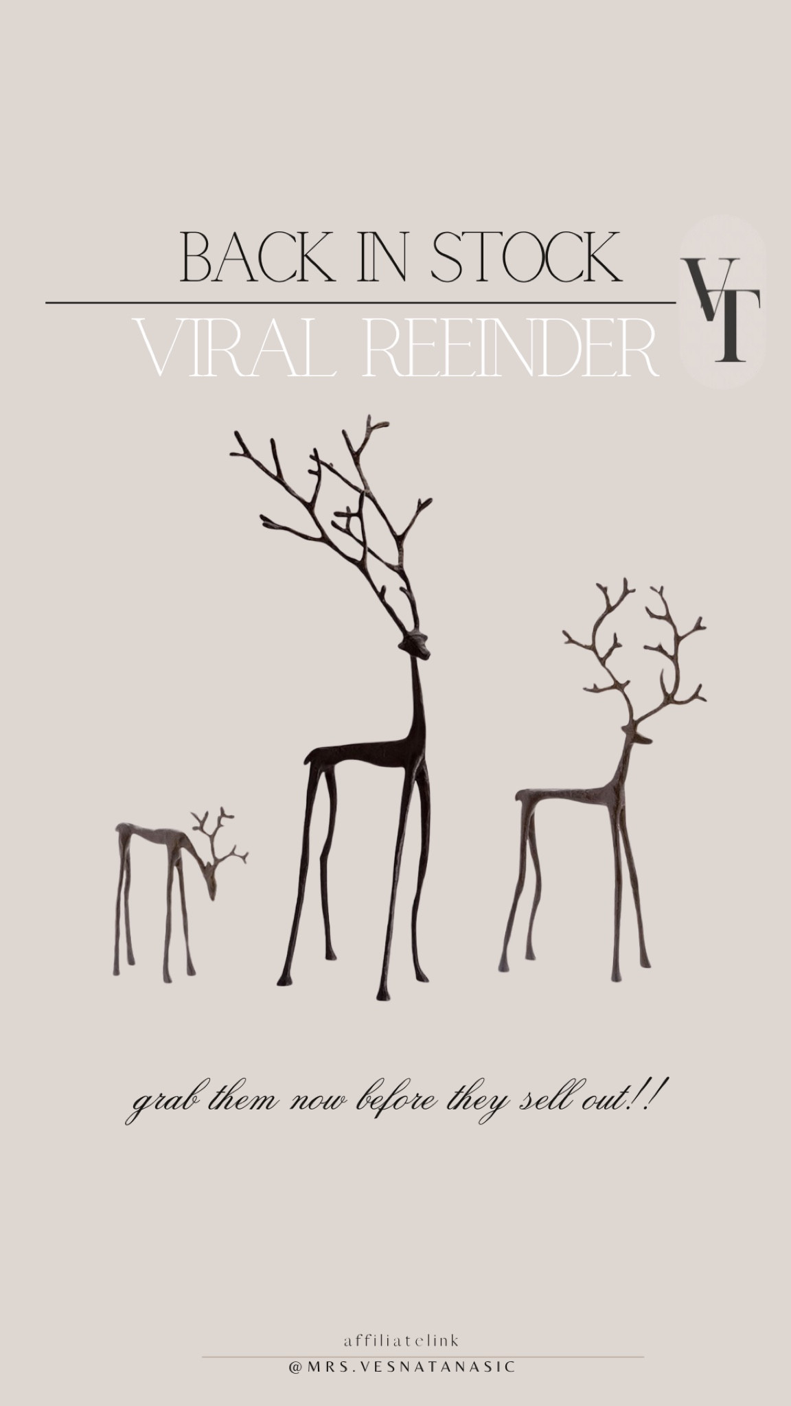 Viral Pottery Barn reindeer that sell out every year are back in stock! Grab them now! @potterybarn #potterybarn 

#LTKHome #LTKStyleTip #LTKSeasonal