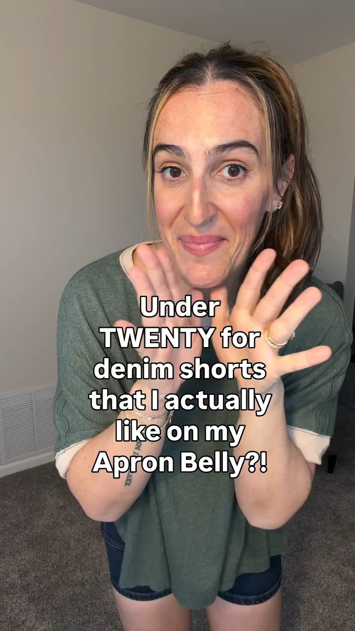 I don’t love denim shots. I have a hard time with them. Too stretchy they show off the belly, too short they chafe, too long the look funny, too wide make me look too wide. But these are 🔥🔥🔥🔥 and not mention they look like a designer pair I wanted!

Fit TTS. I'm wearing a medium.

#denimshorts #apronbelly #jeanshorts 

 #LTKootd #LTKOver40 #LTKMidsize