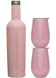 Simple Modern Spirit Wine Bundle - 2 12oz Wine Tumbler Glasses with Lids & 1 Wine Bottle - Vacuum In | Amazon (US)