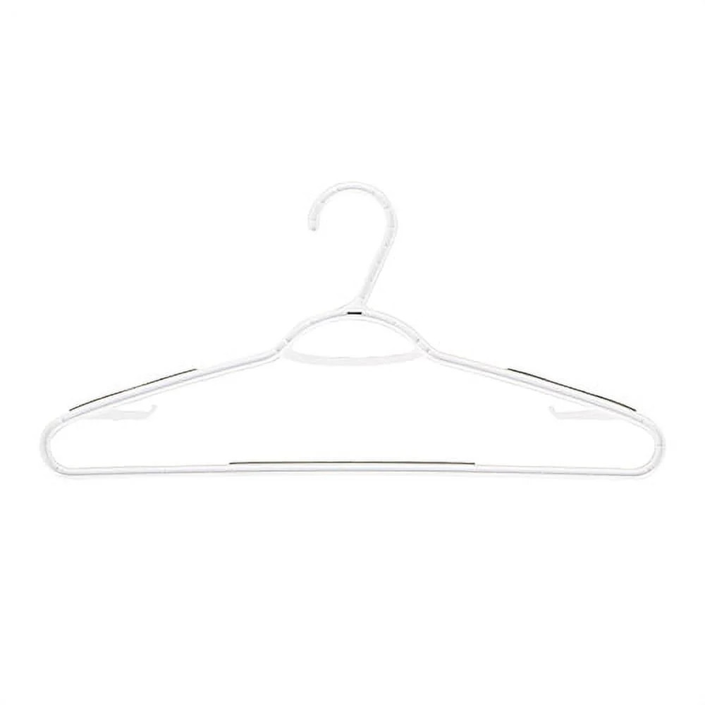 Mainstays Non-Slip Clothes Hangers, 10 Pack, White, Durable Plastic, TPE Strips | Walmart (US)