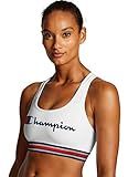 Champion Women's Double Dry Absolute Workout Sports Bra, Graphic, White, Medium | Amazon (US)