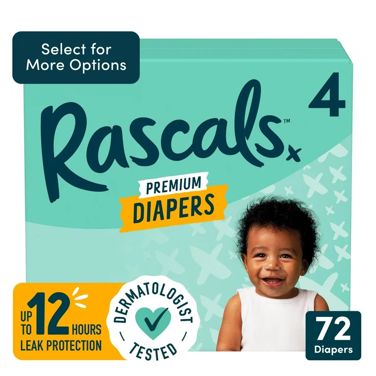 Rascals Premium CoComelon Absorbent Baby Diapers Size 4, 72 Count (Select for More Options) | Walmart (US)