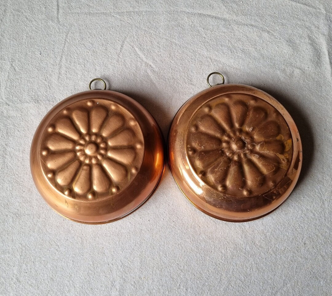 Vintage Copper Mold, Circle copper baking tin, Scandinavian Copper Bowl, Rustic Copperware Collec... | Etsy (US)