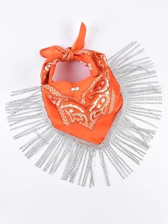 Paisley Print Fringe Trim Bandana | SHEIN