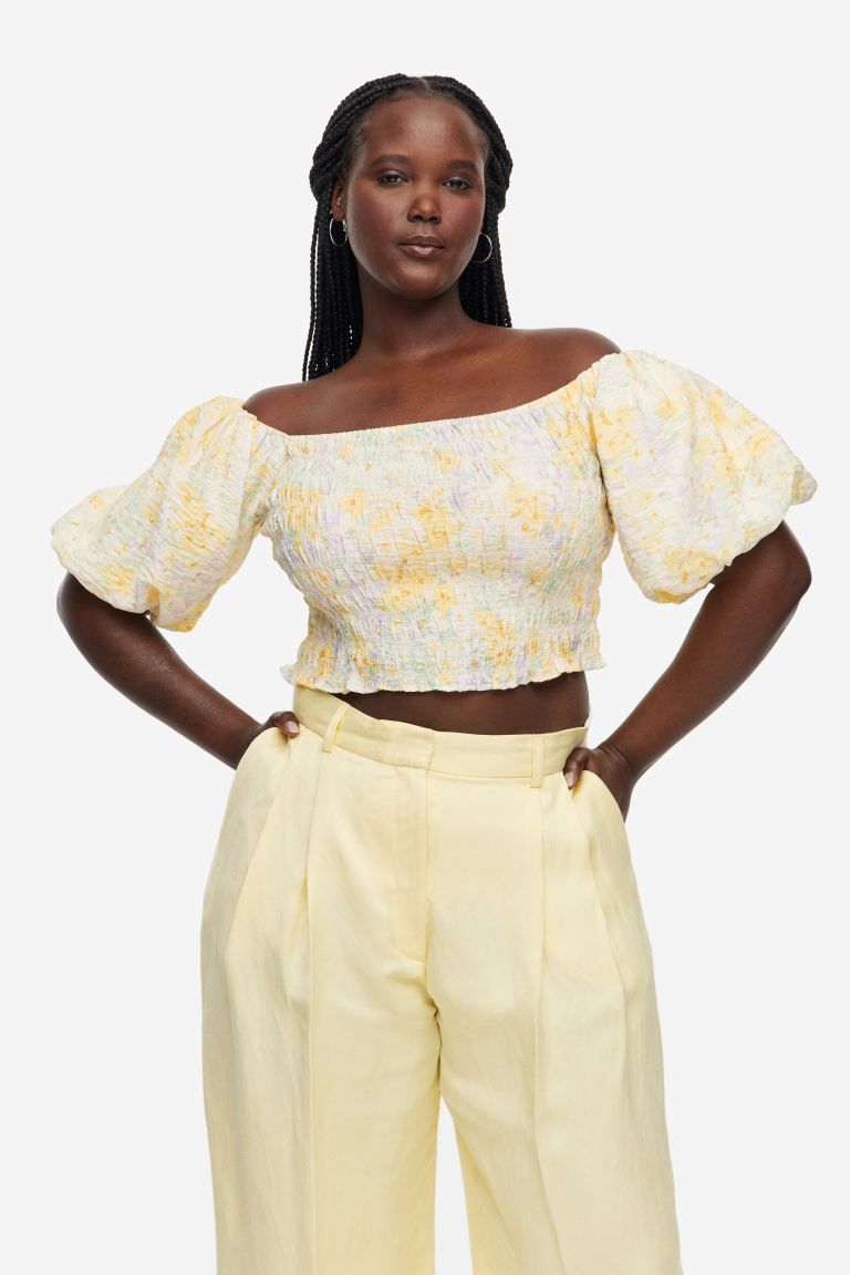 Smocked Off-the-shoulder Top | H&M (US + CA)