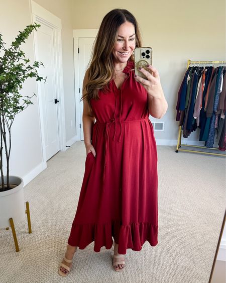Fall wine maxi dress great for fall family photos tts, L 

Use code RYANNE10 for 10% off dress 

Fall fashion, fall dress, fall family photos, red dress, midi dress, maxi dress 

#LTKparties #LTKmidsize #LTKover40