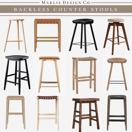 Backless Countet Stools | backless bar stools | woven stool | black counter stool | wood counter stool | McGee & co | Target | Wayfair | pottery barn 

#LTKhome #LTKsalealert