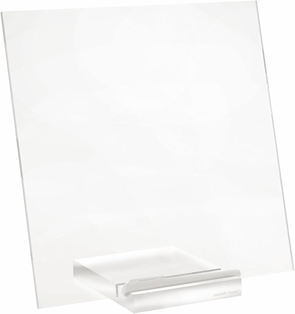 russell+hazel Acrylic Memo Tablet, Dry Erase Board and Marker, Clear 12” x 6” x 11.5” (3138... | Amazon (US)