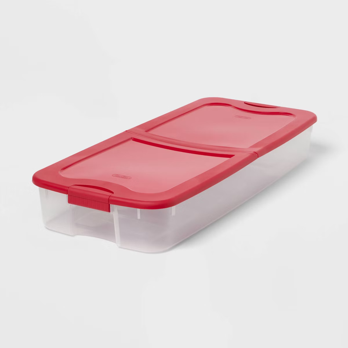 74qt Ultra Clear Underbed Box with Lid and Latch Red - Brightroom™ | Target