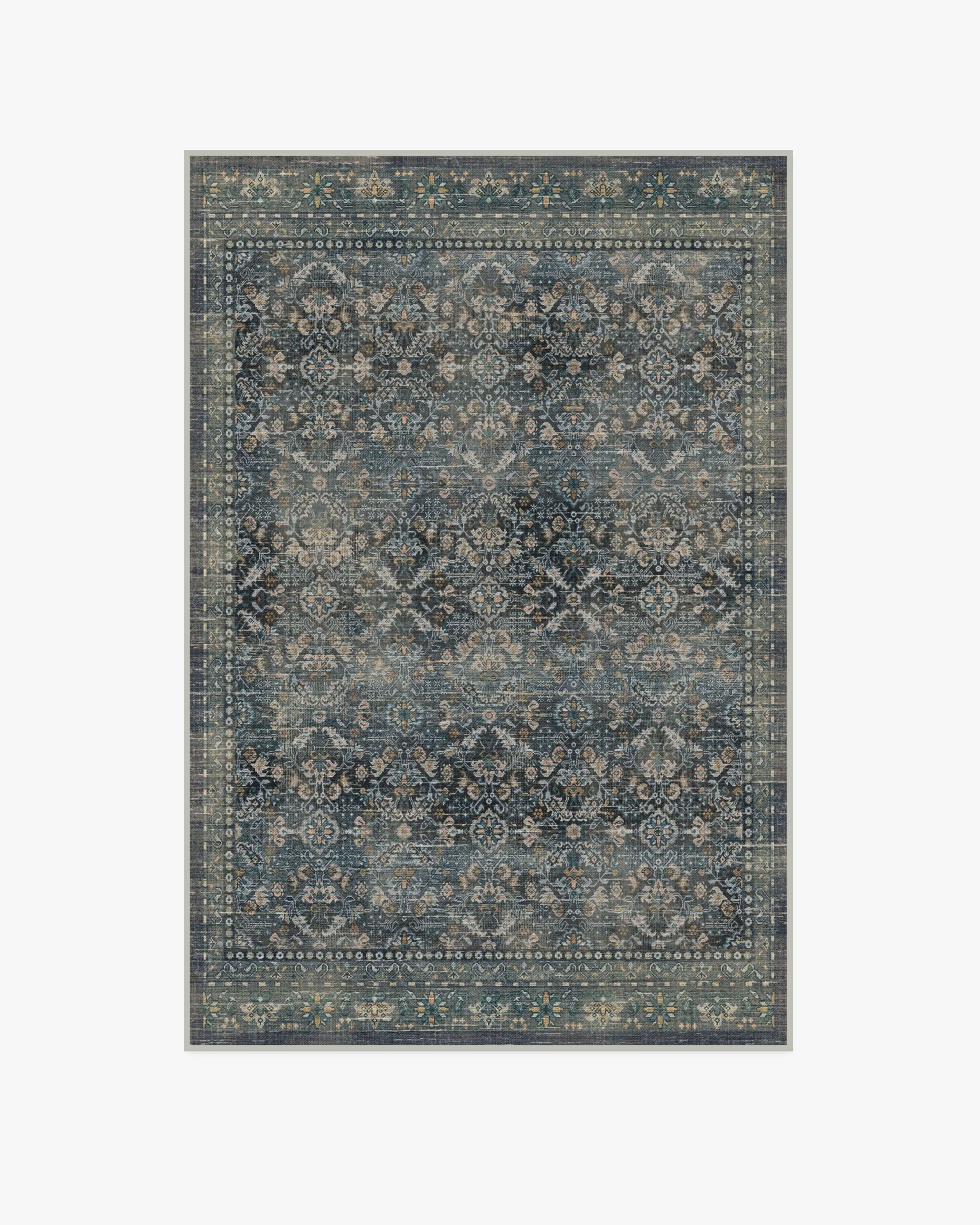 Frances Vintage Teal Blue Rug | Ruggable | Ruggable