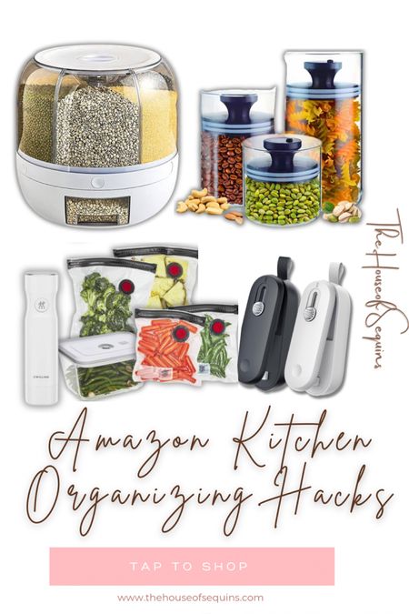 Airtight food storage containers, grain rice dispenser storage container, food storage system vacuum sealed food storage bags, cooking hacks, baking finds, kitchen hacks, kitchen finds, amazon kitchen must-haves, home finds, amazon home finds, Amazon finds, Walmart finds, amazon must haves #thehouseofsequins #houseofsequins #amazon #walmart #amazonmusthaves #amazonfinds #walmartfinds  #amazonhome #lifehacks #homefinds 