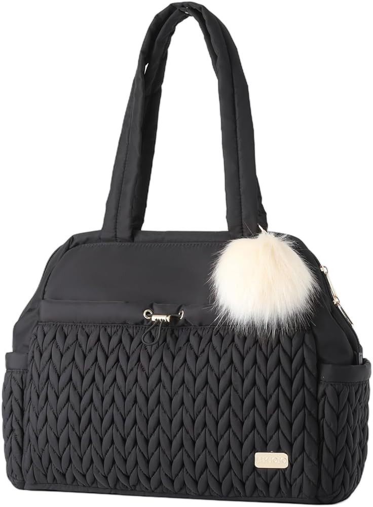 Asha Diaper Bag Tote For Daily Use, Travel Shoulder Diaper Bag With Long Strap And Stroller Clips... | Amazon (US)