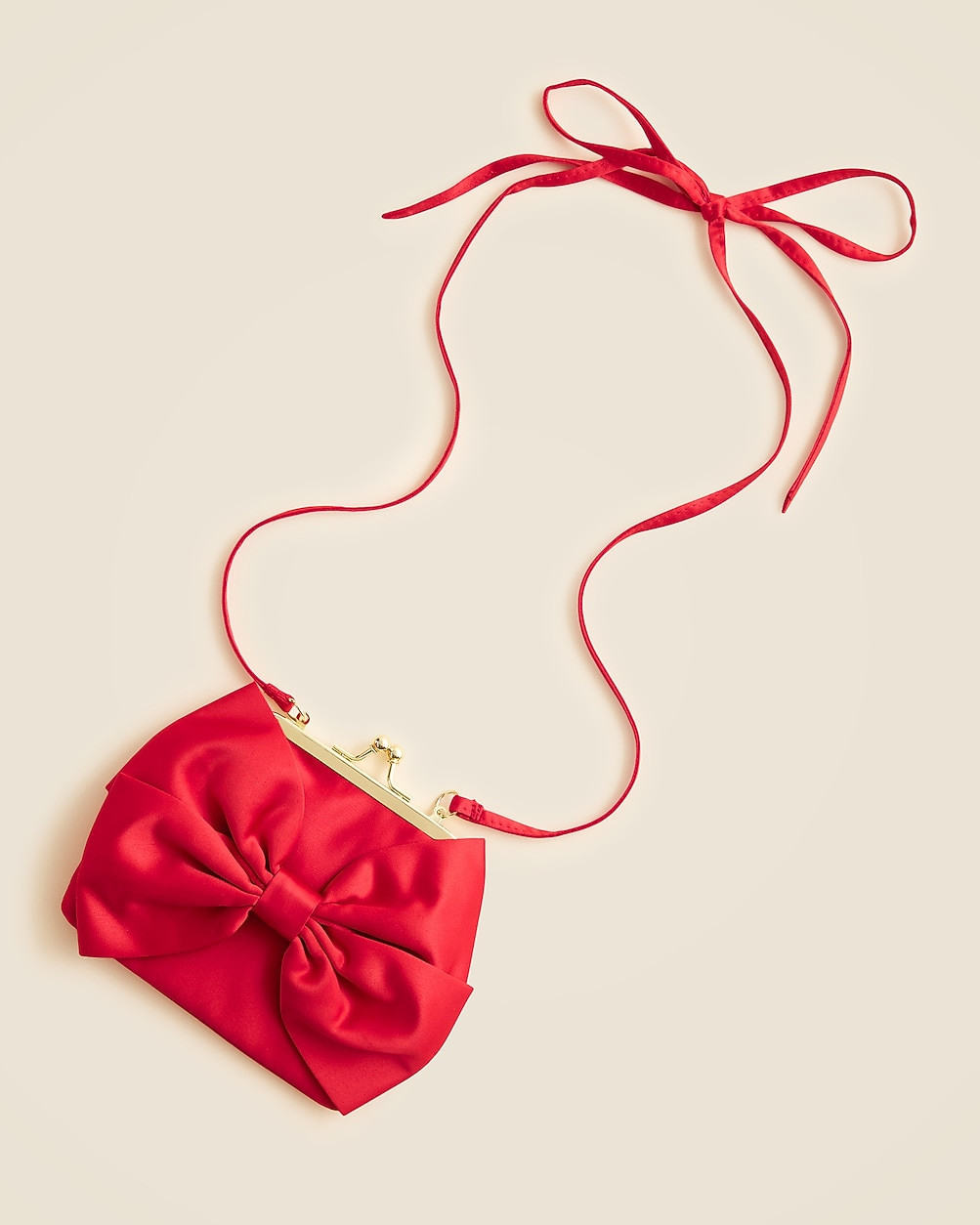 Girls' bow satin purse | J. Crew US