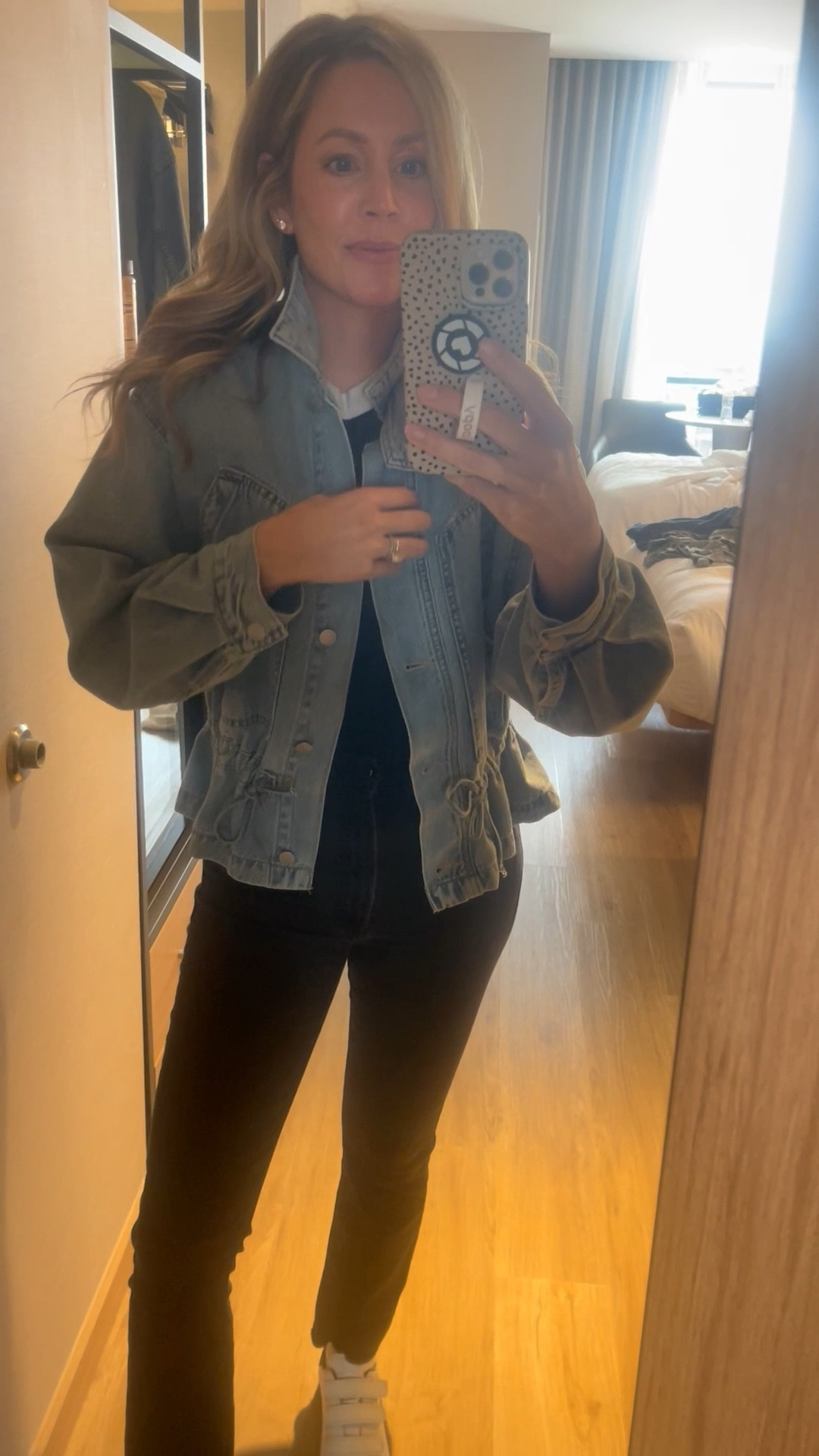 Cutest Target Jean jacket. Sizes going fast. I have on small. 

#LTKootd #LTKmomlife #LTKOver40