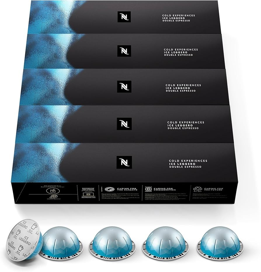 Nespresso Capsules Vertuo, Ice Leggero, 50-Count Double Espresso Coffee Pods, Brews 2.7 oz. | Amazon (US)