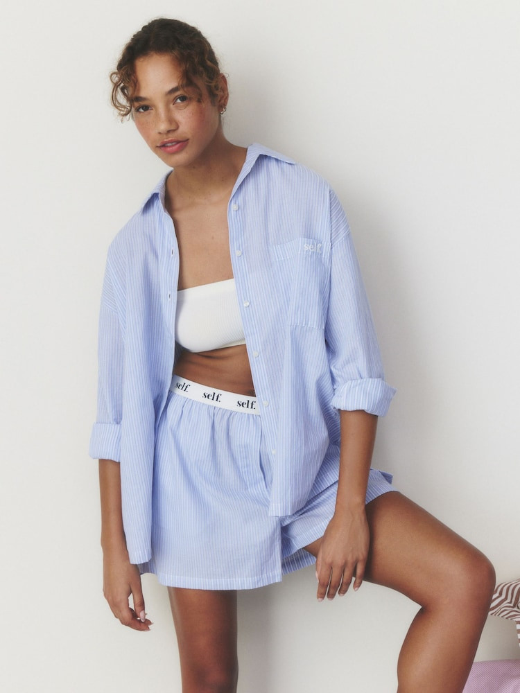 self. Blue Co-ord Shirt and Short Set | Next EU