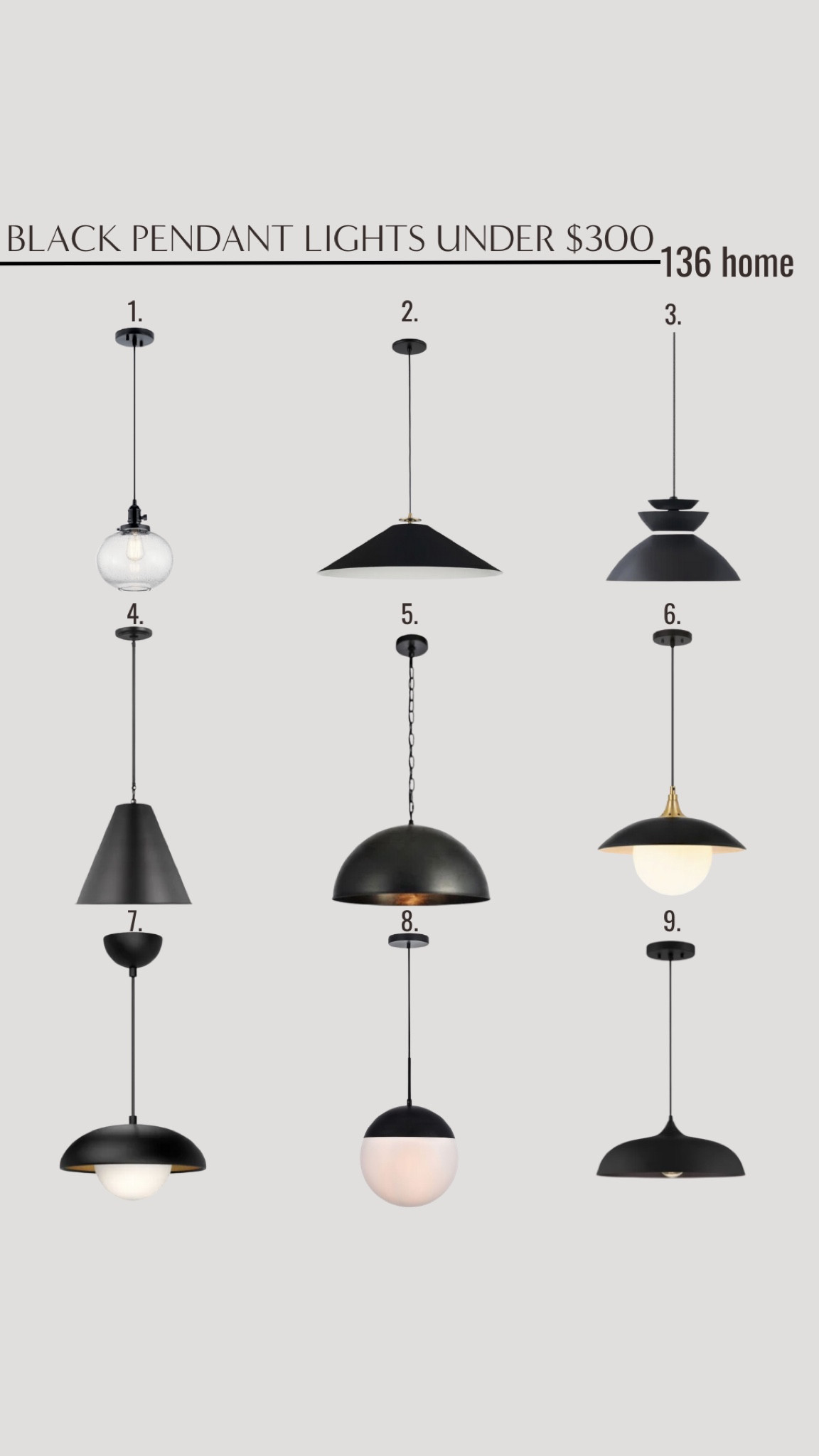 Black Pendant Lights Under $300 #blackpendantlight #pendantlight #pendant #lighting #chandelier #interiordesign #interiordecor #homedecor #homedesign #homedecorfinds #moodboard

#LTKstyletip #LTKhome