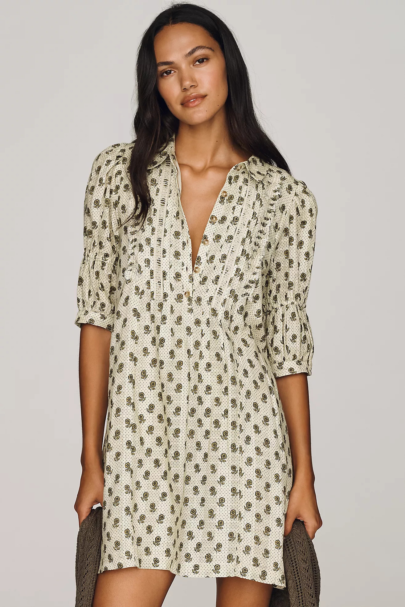 Pilcro Tallulah 100% Cotton Mini Dress | Anthropologie (US)