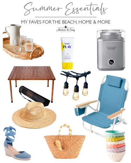 All my favorite essentials to help you get through the season in style - and comfort!
#summerfashion #summerdecor #beachchair #hat #strawbag 

#LTKSeasonal #LTKswim #LTKunder50