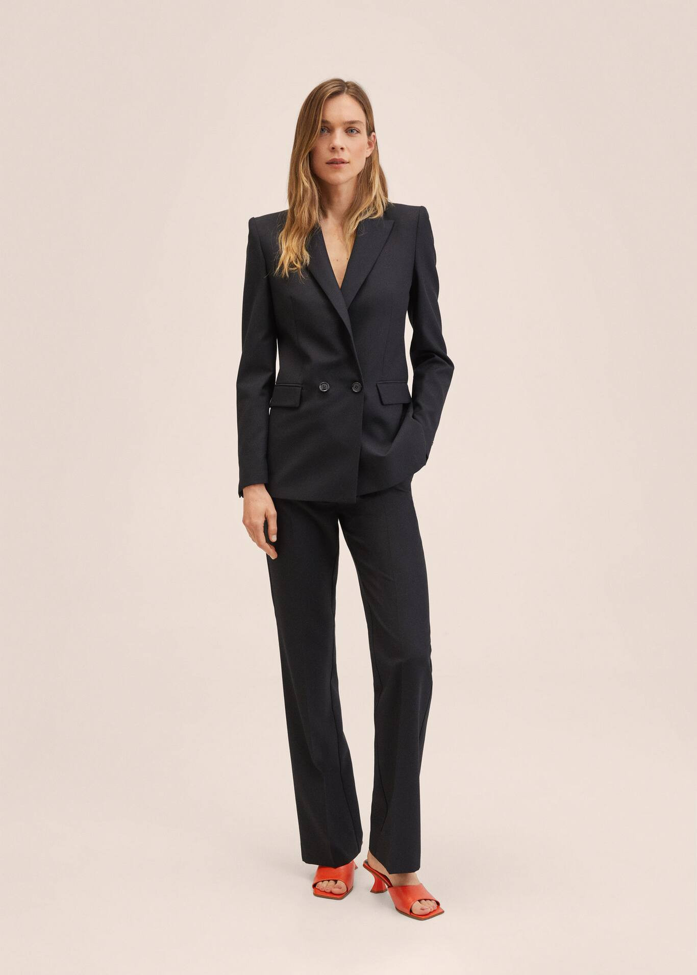 Wool suit blazer -  Women | Mango United Kingdom | MANGO (UK)