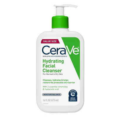 CeraVe Hydrating Face Wash with Hyaluronic Acid and Glycerin for Normal to Dry Skin - 16 fl oz | Target
