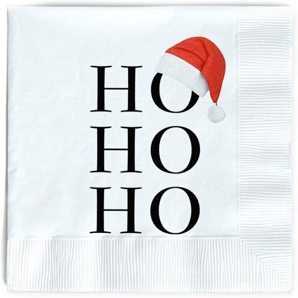 OLYPHAN Santa Napkins Funny Christmas Napkins Paper Cute Fun Holiday Party Napkin 40 Pack, Dispos... | Amazon (US)