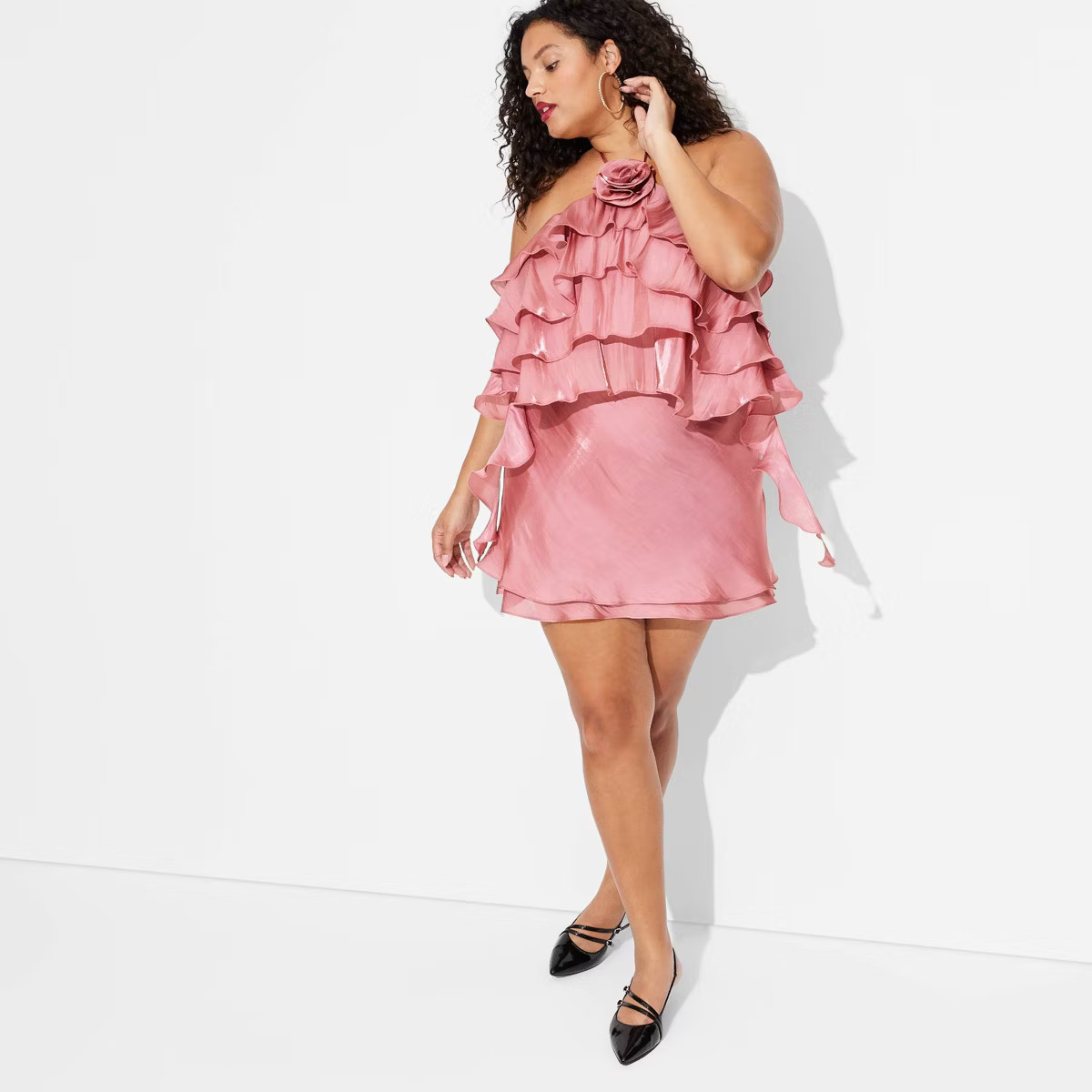 Women's Layered Ruffle Satin Mini Skirt - Wild Fable™ | Target