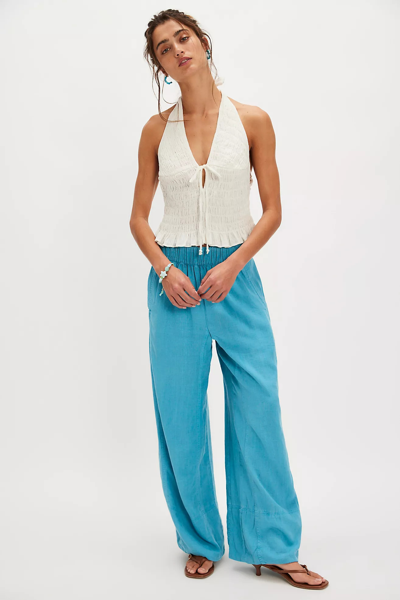 Day's End Linen Pull-On Pants | Free People (Global - UK&FR Excluded)