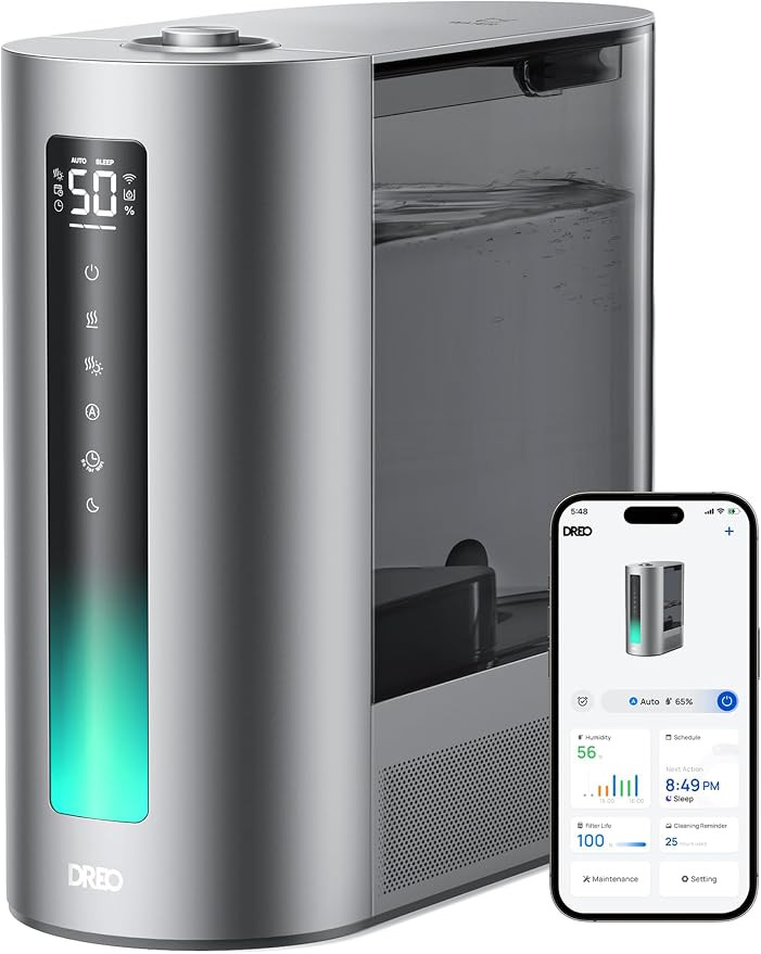 Dreo 6L Humidifiers for Bedroom, Smart Warm & Cool Mist for Large Room, 60Hr Quiet Runtime Ultras... | Amazon (US)