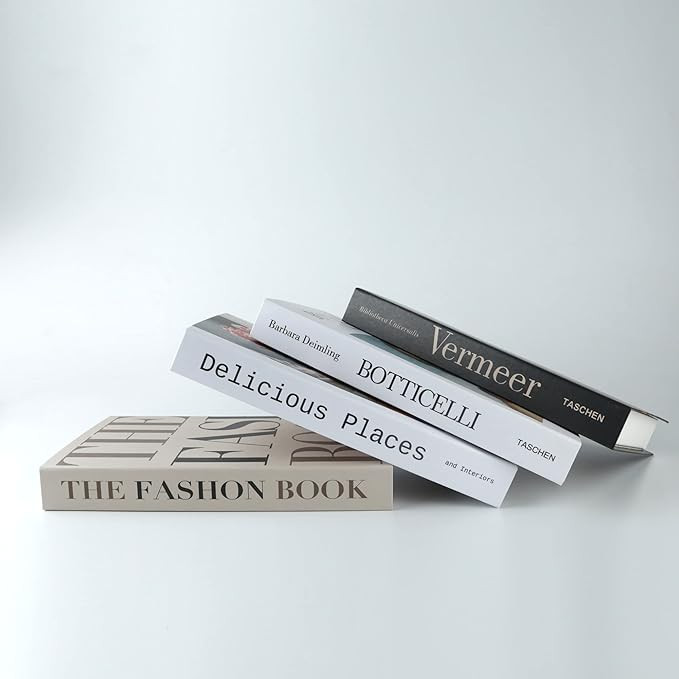 PTShadow 4 Pcs Decorative Books for Home décor,Black and whiteshelf Decor Accents Library décor... | Amazon (US)