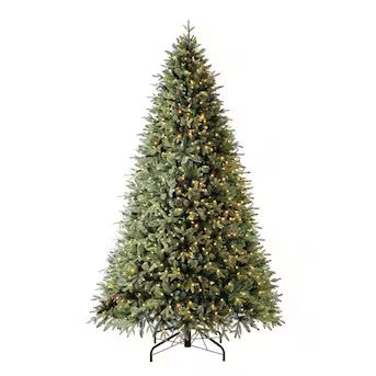 Holiday Living 9-ft Hayden Pine Pre-Lit Traditional Artificial Christmas Tree with 1200 Constant... | Lowe's
