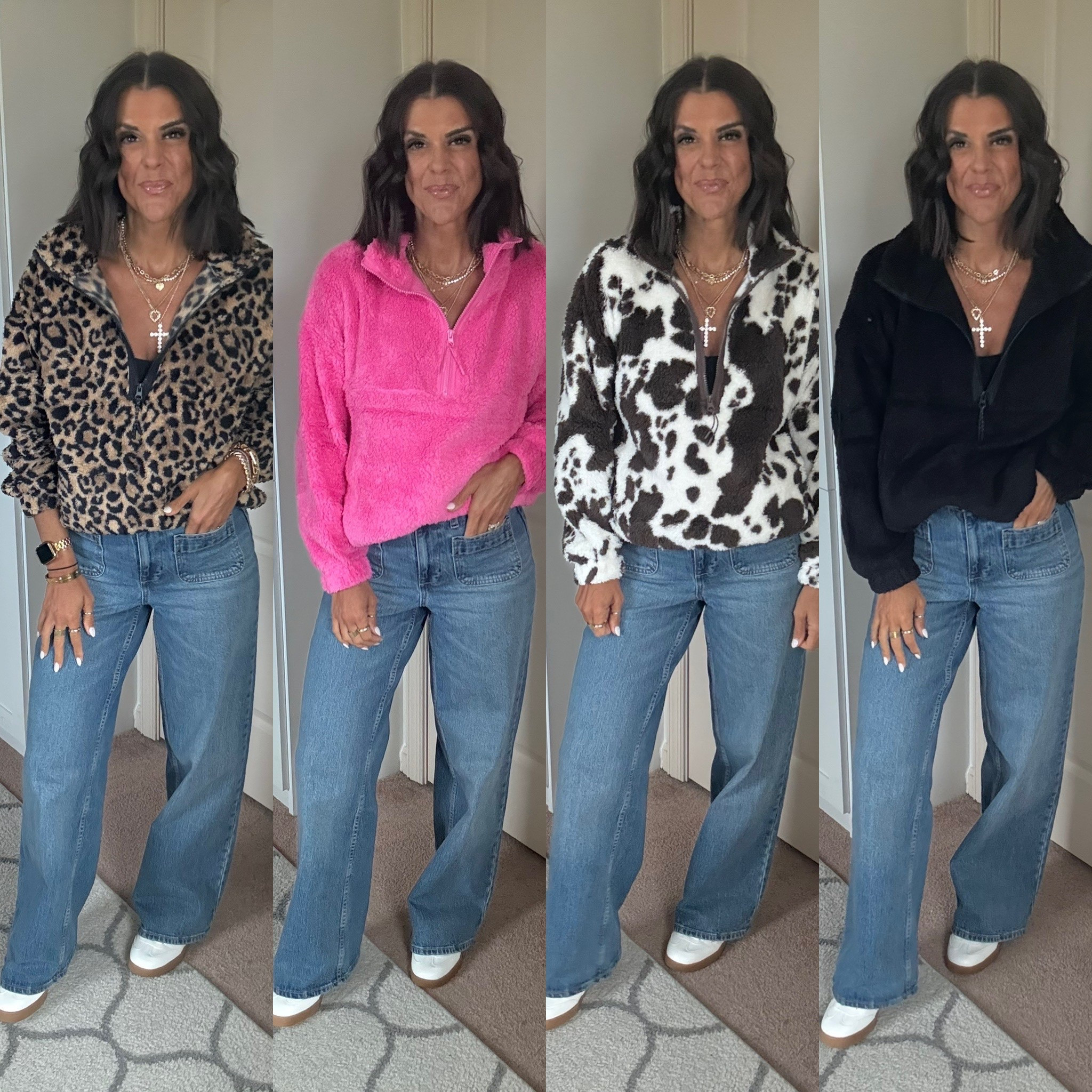 The best $10 Walmart Sherpa! I sized up one for this fit. Size 2 in jeans 

#LTKFindsUnder100 #LTKSaleAlert #LTKHoliday