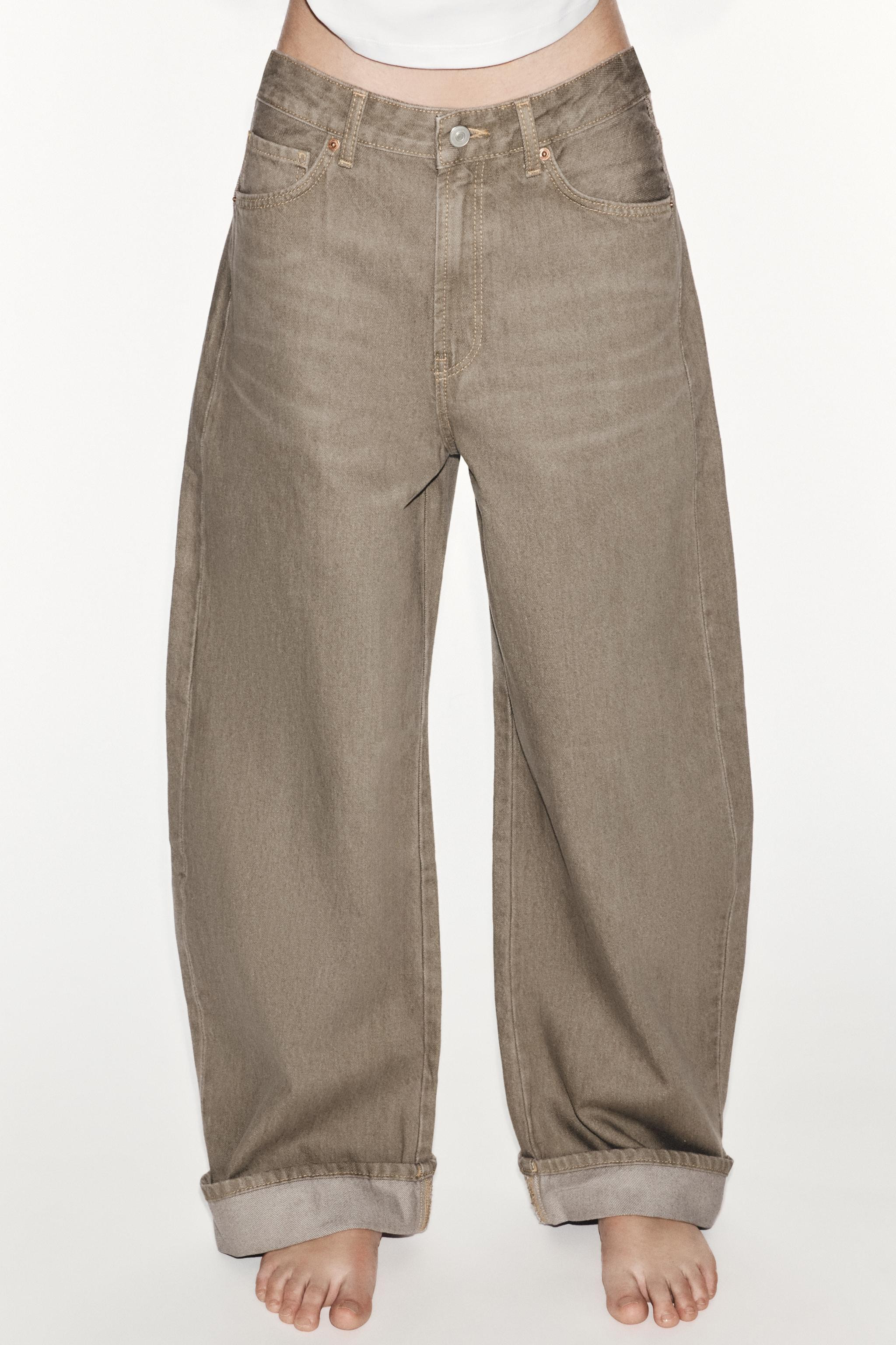 TRF BAGGY FOLDED MID-WAIST JEANS | Zara DE