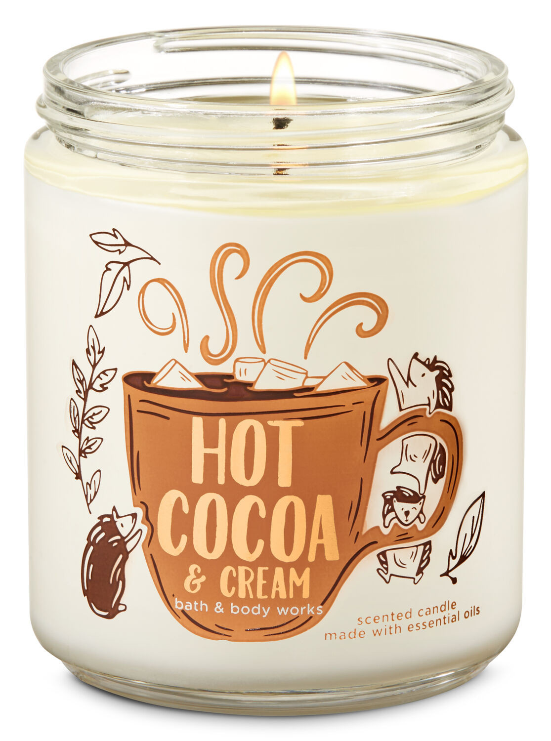 Hot Cocoa Cream Single Wick Candle | Bath & Body Works