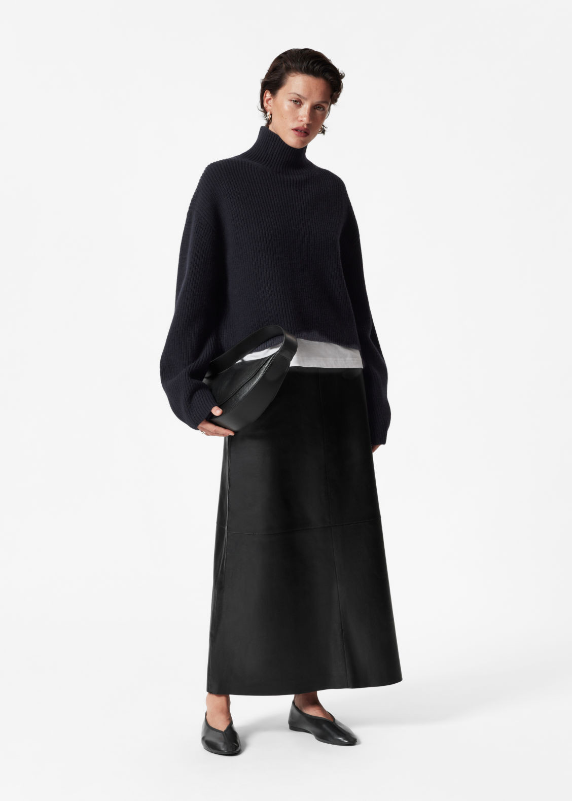 Leather Midi Skirt - Black | & Other Stories US