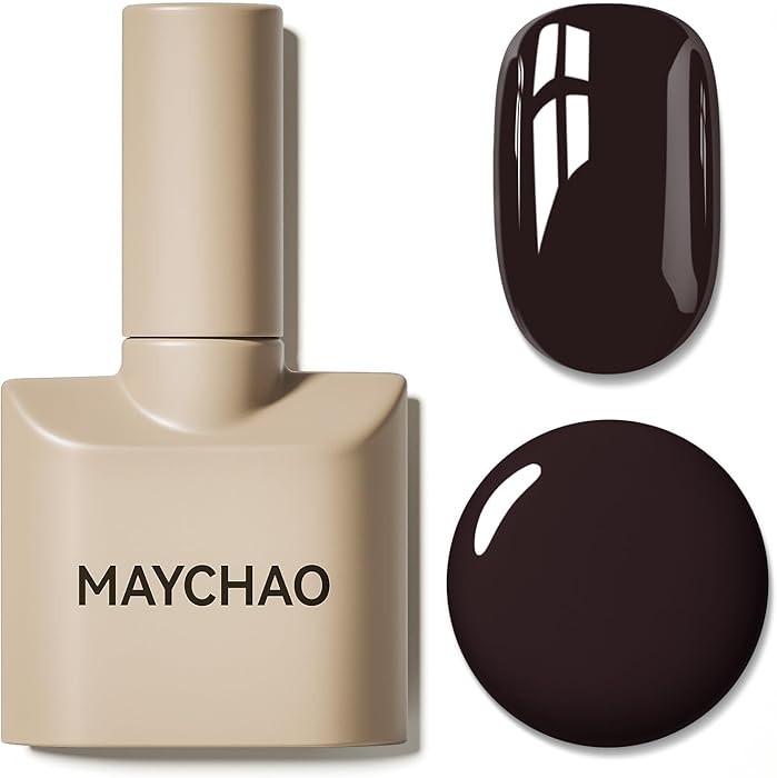 MAYCHAO 15ML Gel Nail Polish 1Pc Dark Brown Gel Polish Soak Off UV LED Nail Polish Nail Art Start... | Amazon (US)