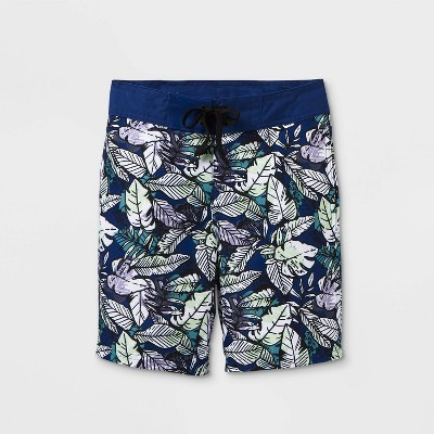 Boys' Floral Print Board Shorts - art class™ Navy | Target