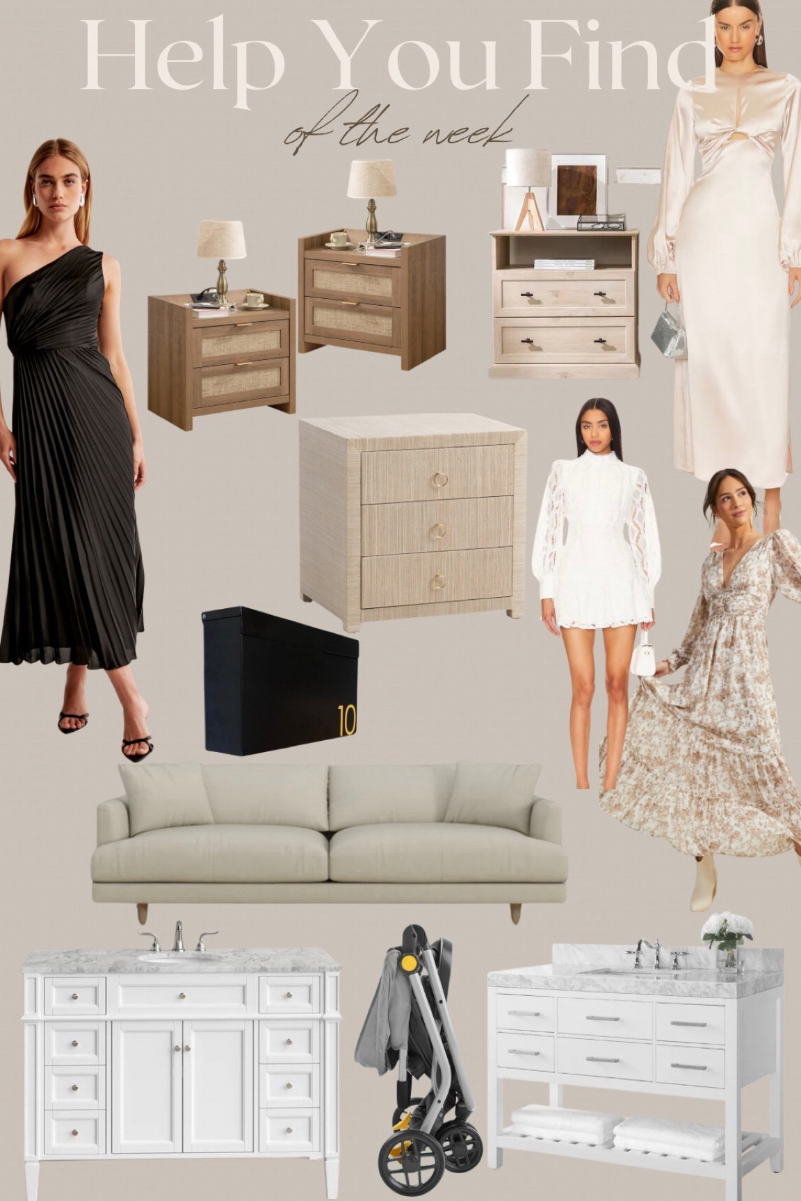 Help you find 
Bathroom Vanity
Baptism dress
Leather sofa
Bedroom nightstands 


#LTKstyletip #LTKhome #LTKMostLoved