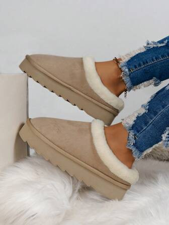 Women's High Top Thick Sole Shoes For Autumn/winter Season - Anti-slip, Silent Movement, Warm And... | SHEIN