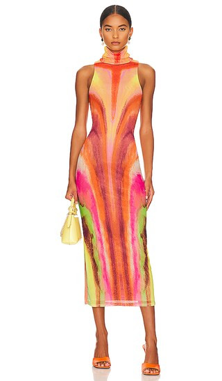 Serenity Midi Dress in Neon Watercolor | Revolve Clothing (Global)