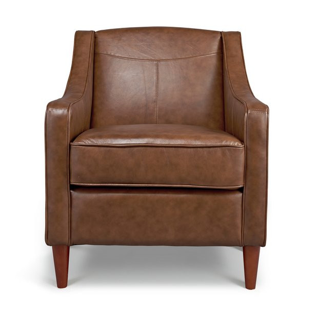 Habitat Dorian Faux Leather Armchair - Tan | Habitat UK