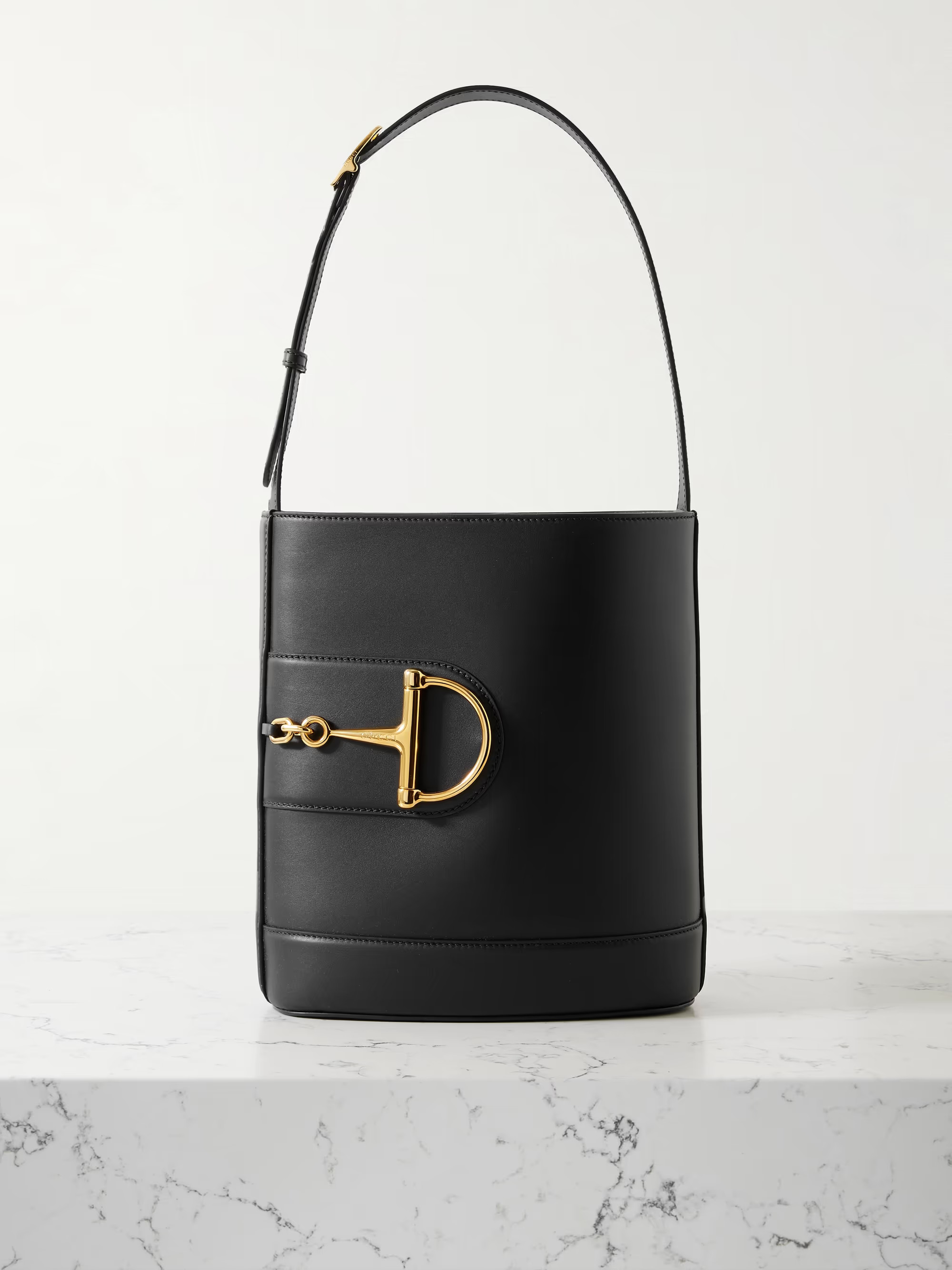 73 Horsebit embellished leather bucket bag | NET-A-PORTER (UK & EU)
