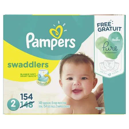 Pampers Swaddlers Diapers Size 2 Bonus Pack 154 Count | Walmart (US)
