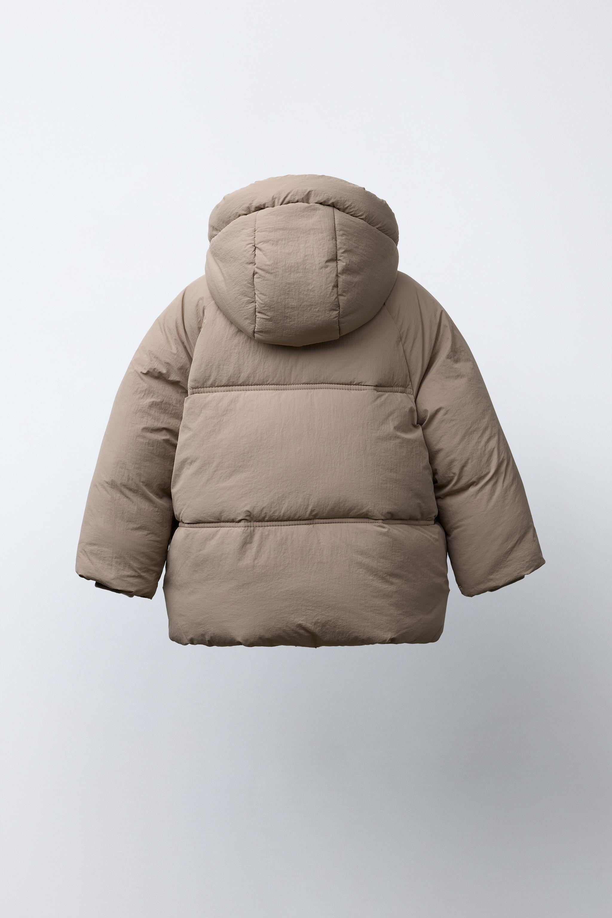 WATER-REPELLENT HOODED PUFFER COAT | Zara UK
